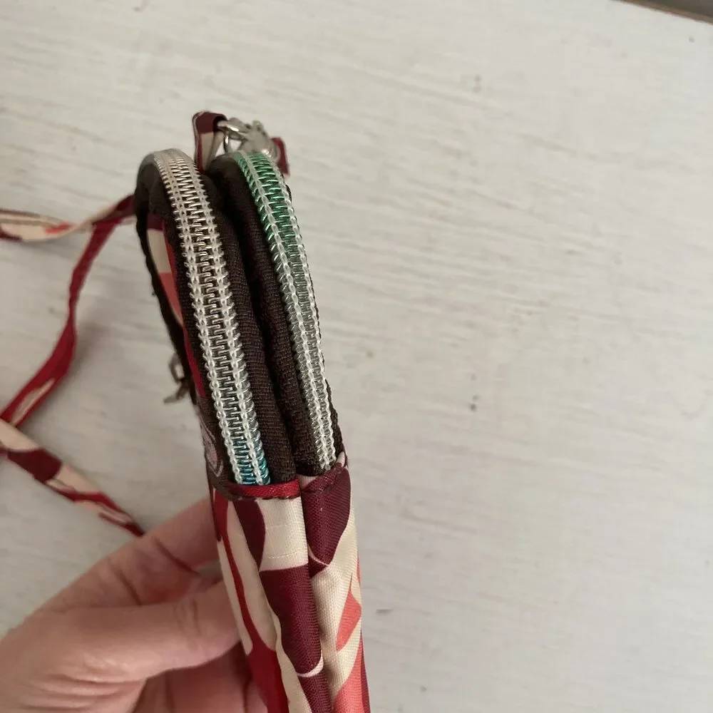 LeSportsac Small Pouch Wallet Coin Purse Mini Purse Neck Lanyard Travel Floral